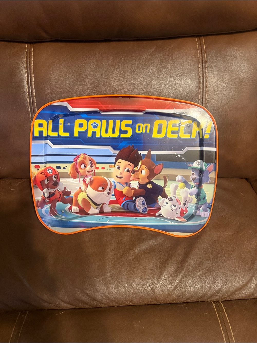 Paw Patrol Snack Tray with Blue, Orange, Yellow Graphics